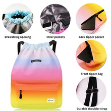 Load image into Gallery viewer, Risefit Drawstring Swimming Bag School PE Bags Waterproof Gym Backpack Daily Book Bags with Large Capacity Travel Kids Girls Boys Adults
